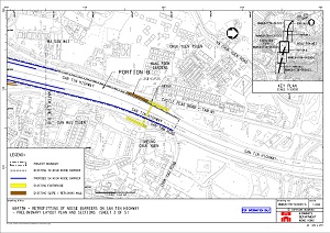 Layout Plan of Retrofitting of Noise Barriers on San Tin Highway