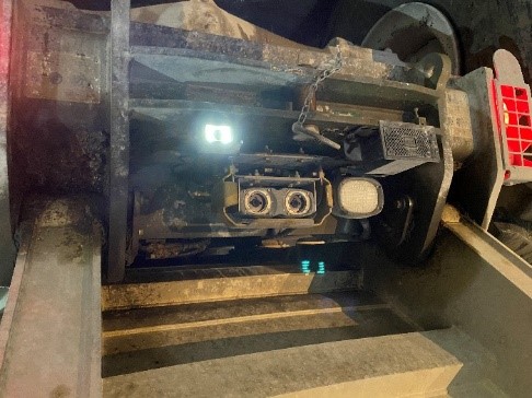 AI anti-collision camera is installed at the rear of tunnel vehicle