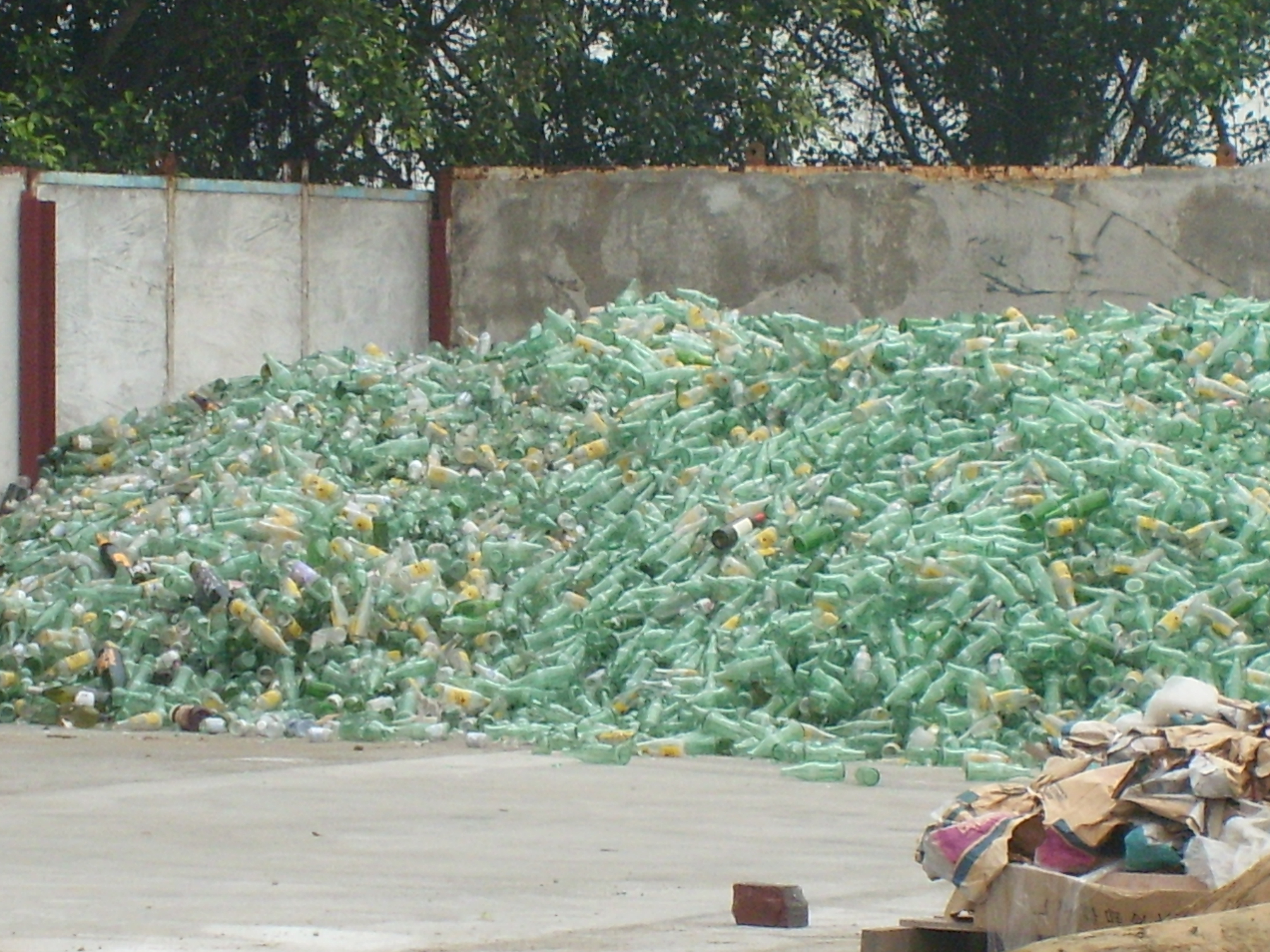 Waste Glass Bottles