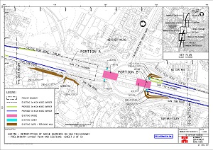 Layout Plan of Retrofitting of Noise Barriers on San Tin Highway