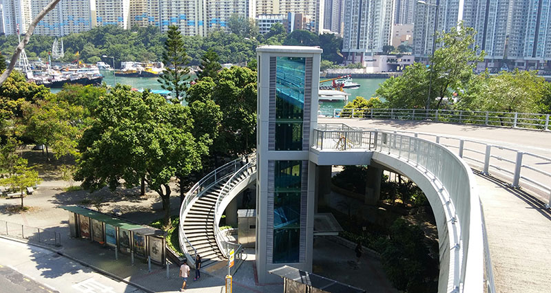 Elevated walkway connecting Tin Wan Praya Road and Tin Wan Hill Road at Southern District (Structure No. H186)