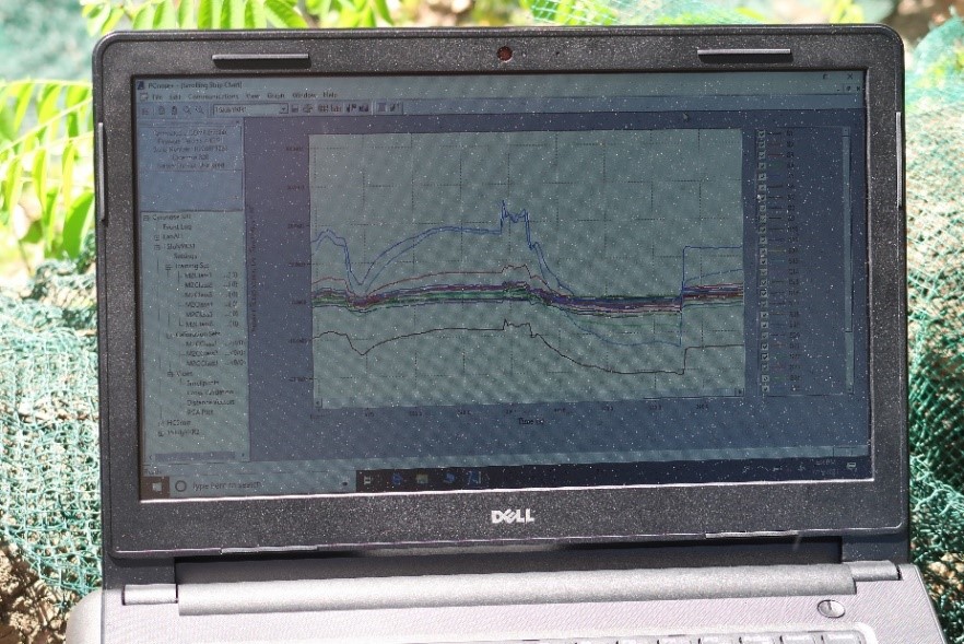 Figure 6 – Collection of VOC emission data (smellprint) on site