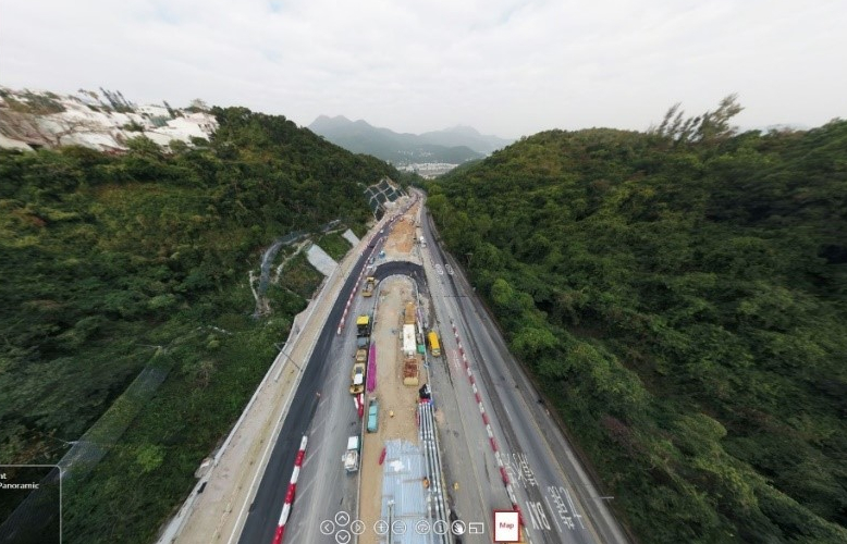 利用小型无人机拍摄的西贡公路改善工程第一期360度高空全景相片