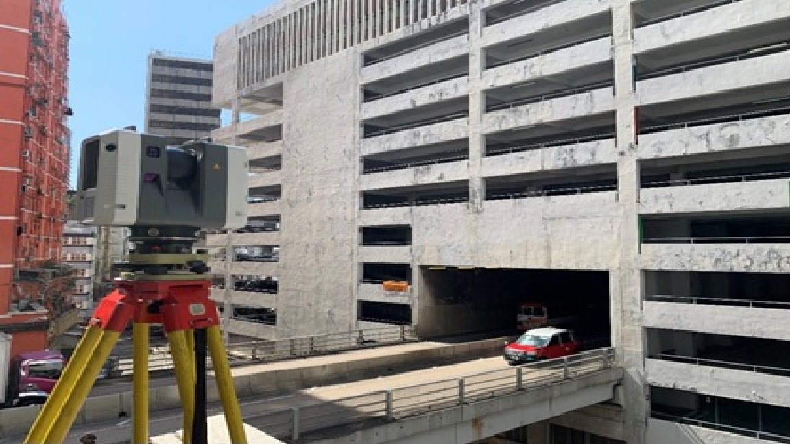 地面激光扫描测量油麻地停车场大厦