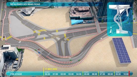 使用建築信息模擬技術以呈現臨時交通安排實施後的行車環境 (二零二一年五月十一日)